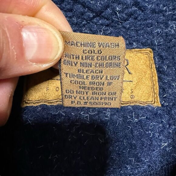 Gear Unisex Michigan Wolverines Blue Sherpa Mock Neck Pullover Sweatshirt Size L - Picture 6 of 8